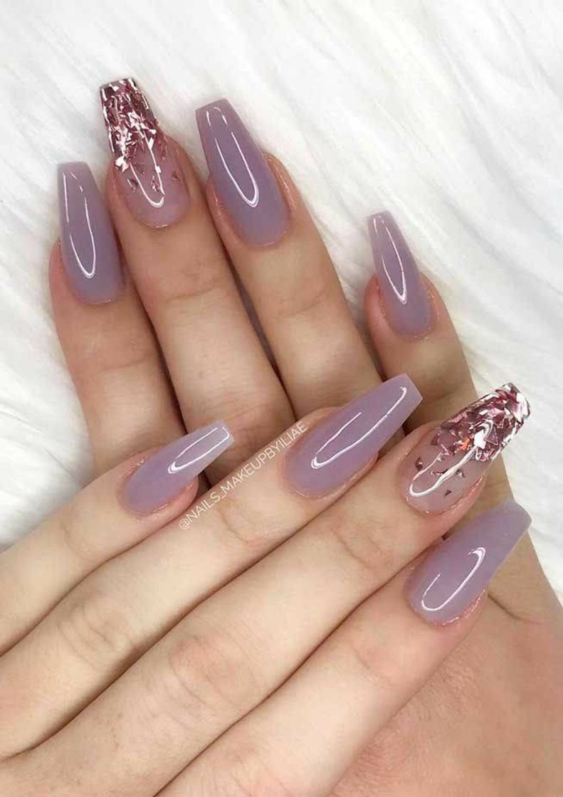 Fashion Inspiração de unhas cor roxa 💜