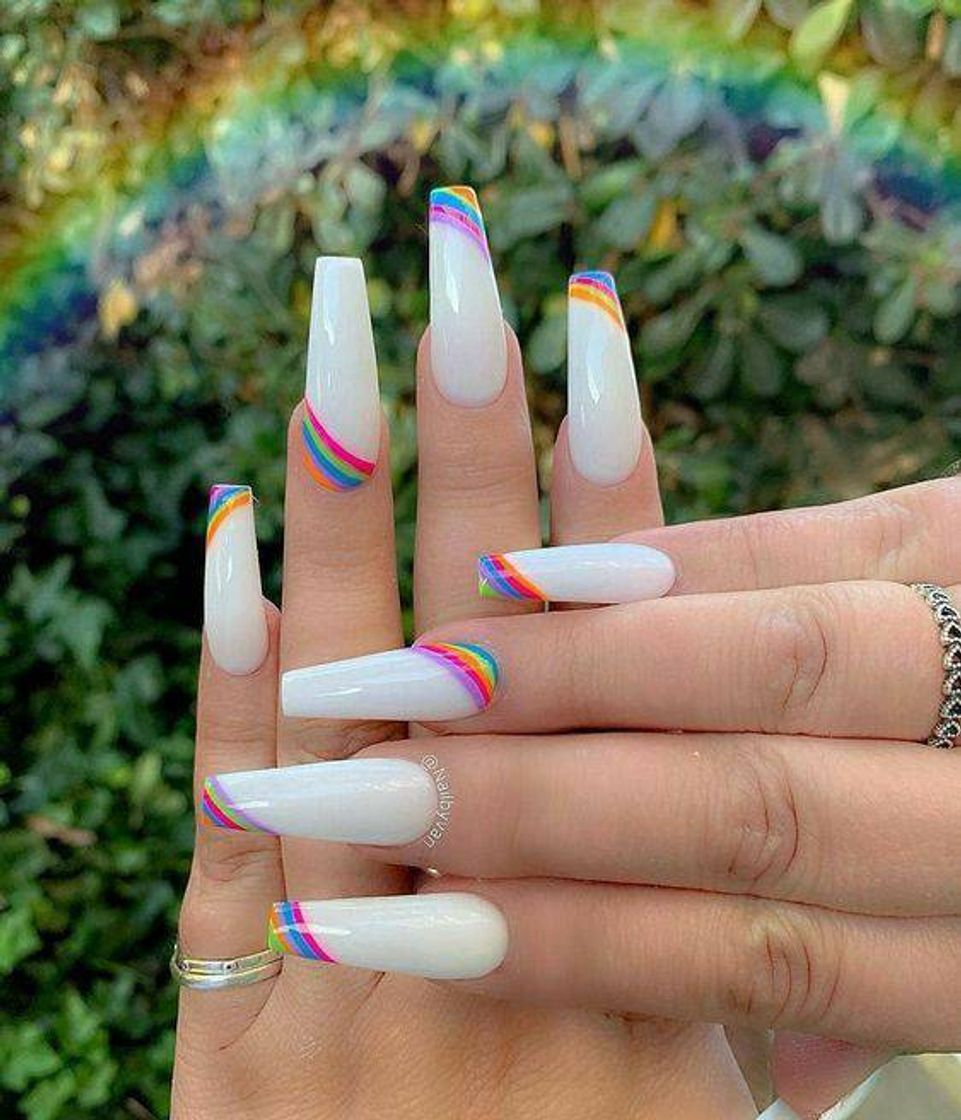 Fashion Inspiração de unhas rainbow🌈