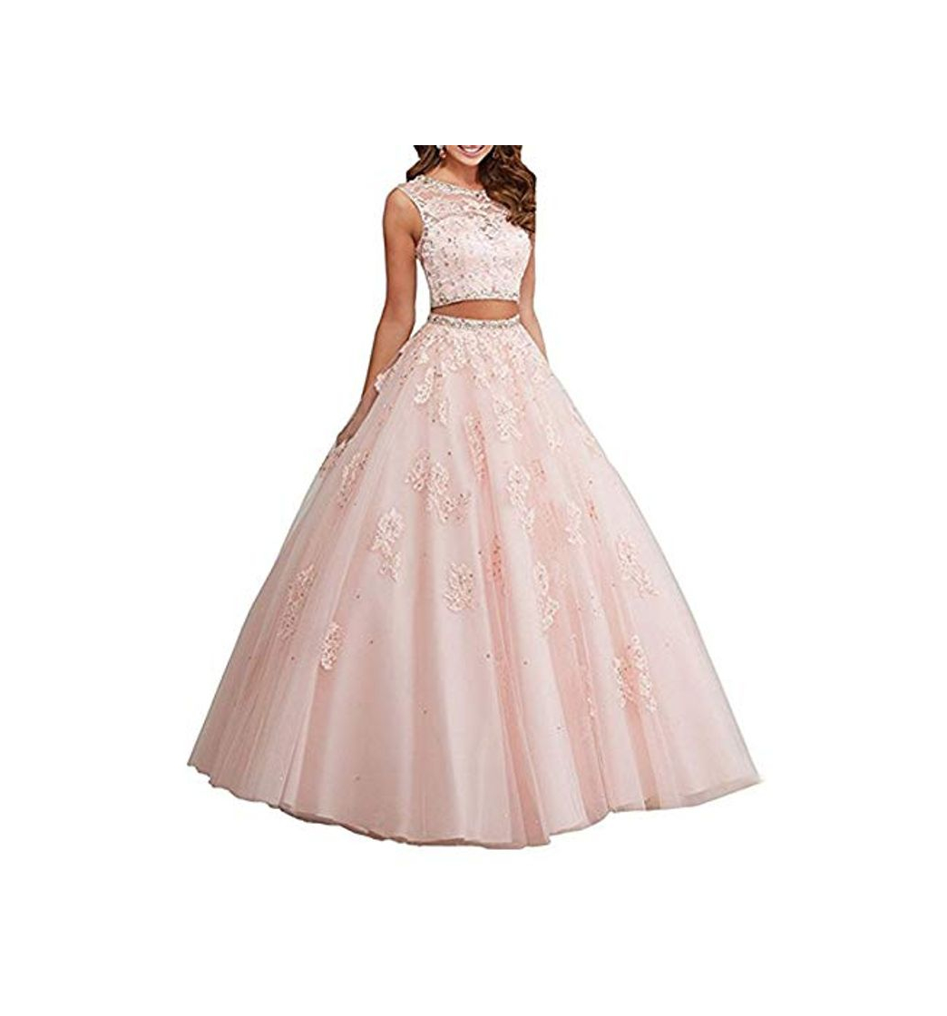 Moda TTYAOVO Vestido de Novia Princesa de Encaje hasta el Suelo para Niñas