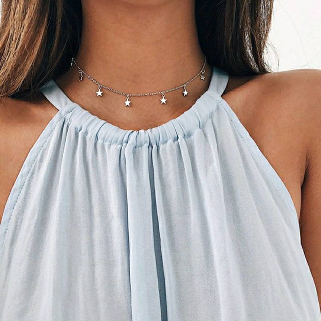 Social New Fashi Gargantilha Feminina Com Pingente De Estrela