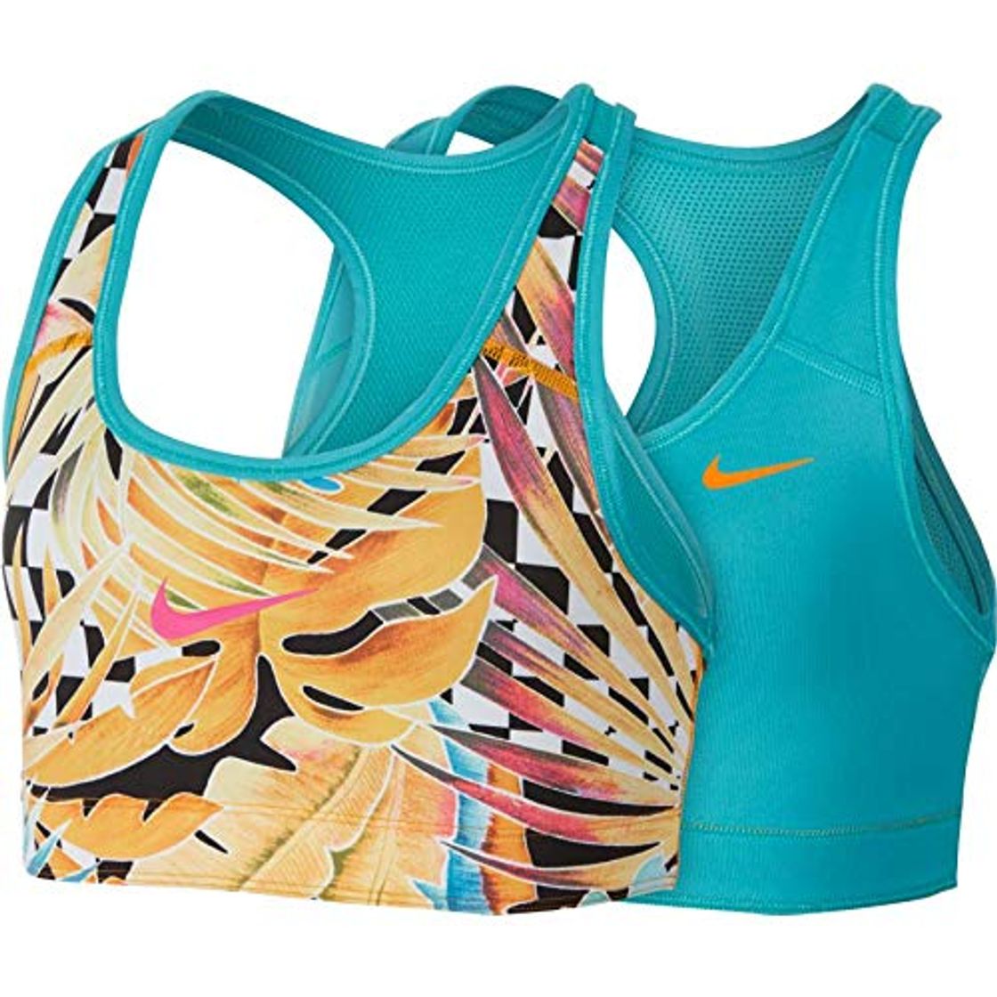 Moda NIKE G NP Bra Classic Rev Aop1 Top, Niñas, Orange Peel