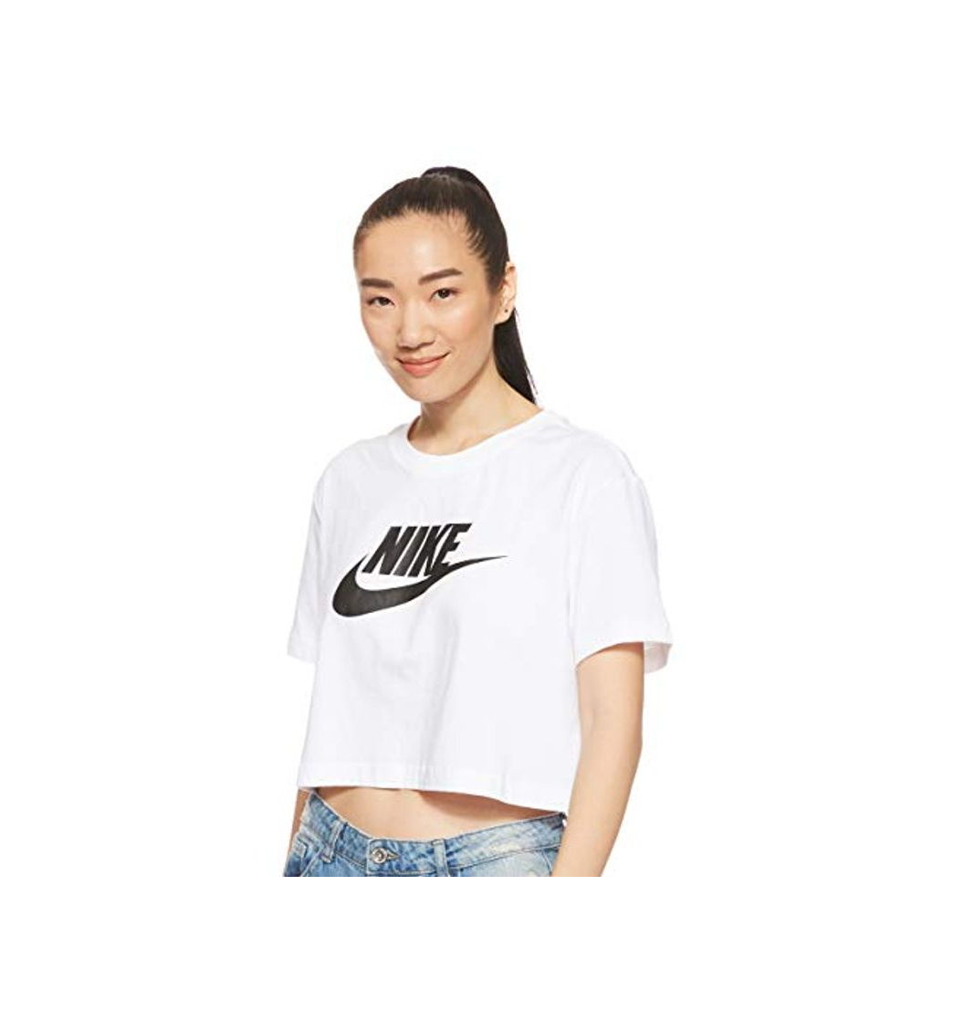 Moda NIKE W NSW tee Essntl CRP ICN Ftra Camiseta, Mujer, Blanco