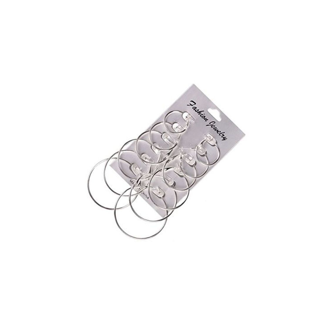 Social Toamen 6Pairs/Set Vintage Silver Golden Gran CíRculo Aros Aretes Mujeres Steampunk Clip