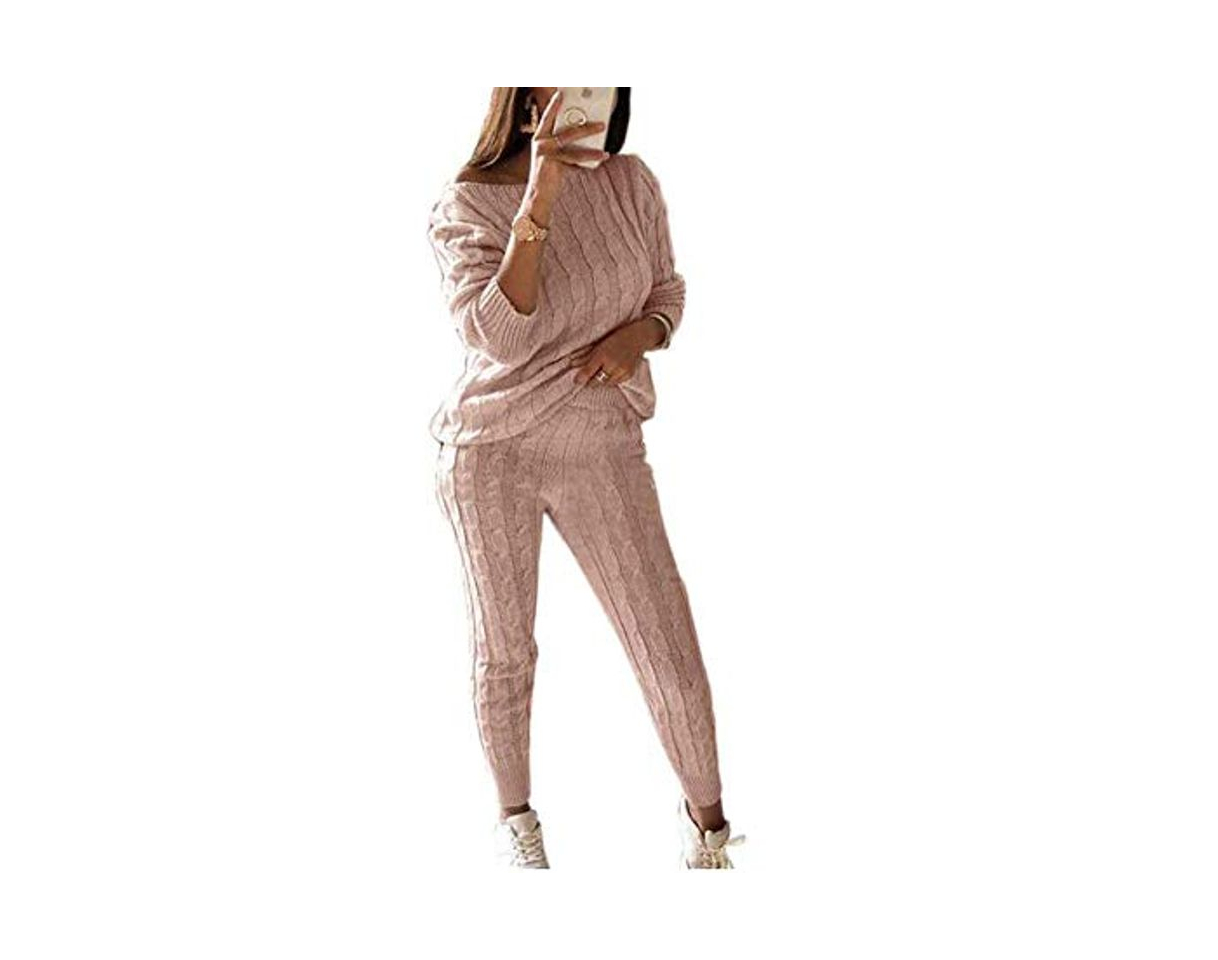 Social Mujer Conjunto de Punto Casual para Correr con chándal