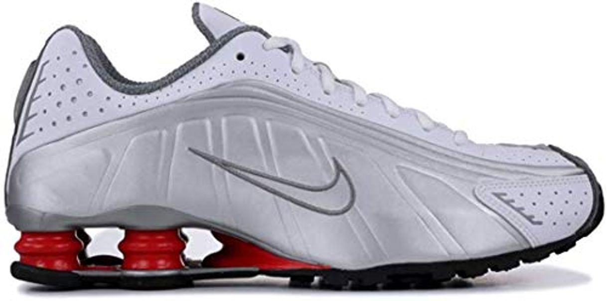 Social Nike Shox R4 BV1111-100 - Zapatillas Deportivas para Hombre, Color Blanco, Plateado