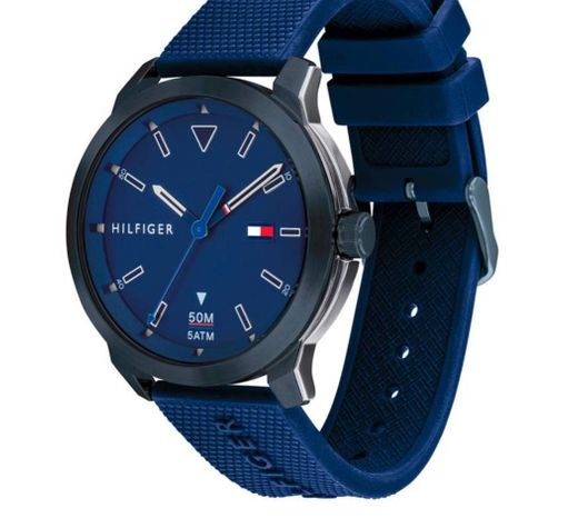 Tommy Hilfiger Reloj Analógico para Hombre de Cuarzo con Correa en Silicona