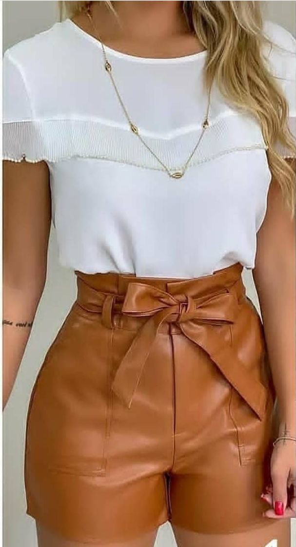Social Everbellus Shorts Mujer Cintura Alta Cuero Pantalones Cortos con Cremallera Lateral Negro Medio
