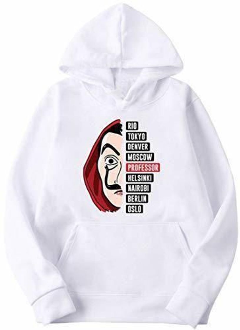 Product La Casa de Papel Chaqueta Vaquera con Capucha Mujer Hombre Hip Hop