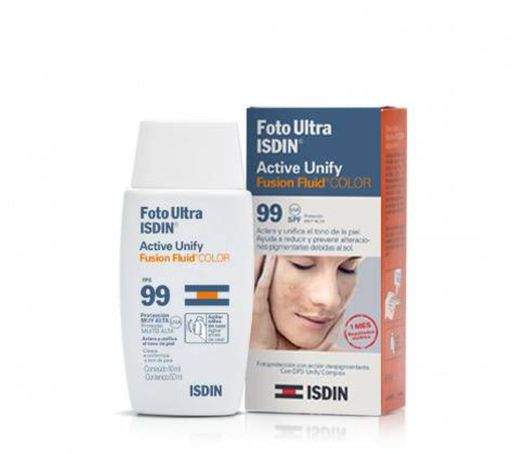 Foto Ultra 100 ISDIN Active Unify COLOR Fusion Fluid SPF 100+