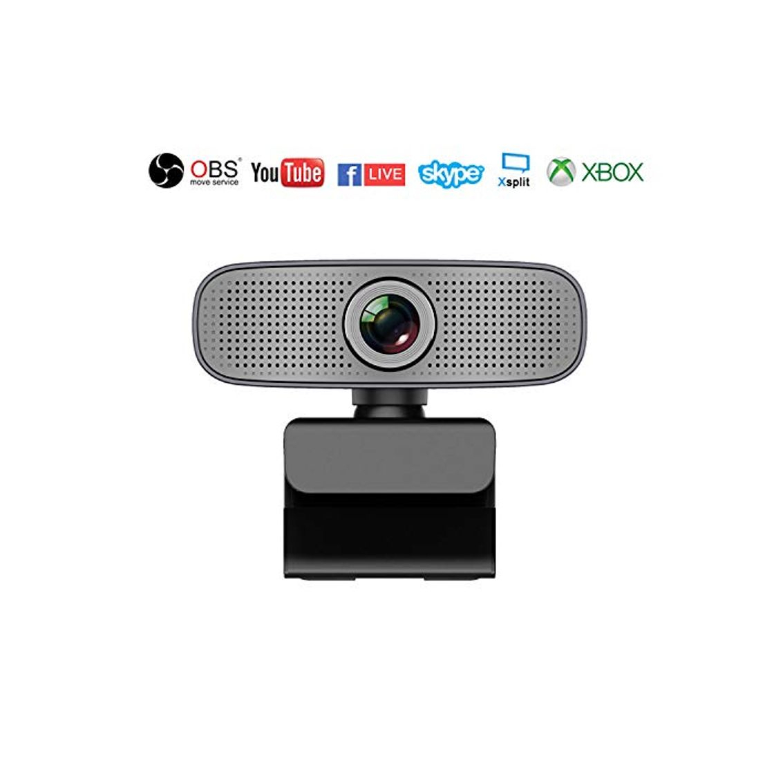 Product Webcam HD 1080P Stream Cámara Web con Micrófonos Duales Integrados Compatible con