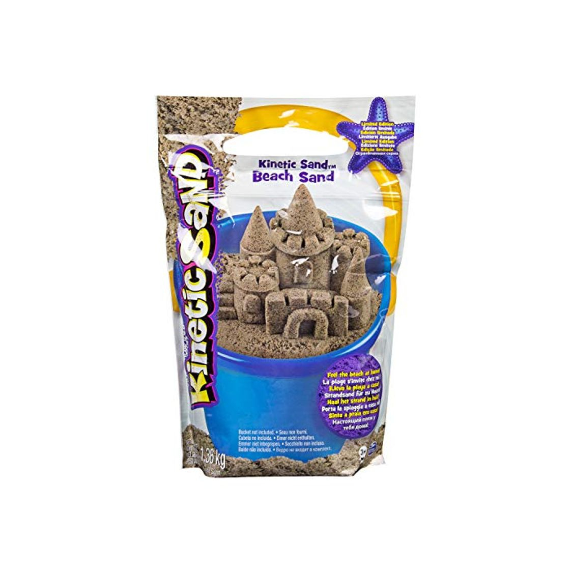 Social Kinetic- Beach Sand Arena de Playa, 1,4 kg, Color Natural, 1, 4