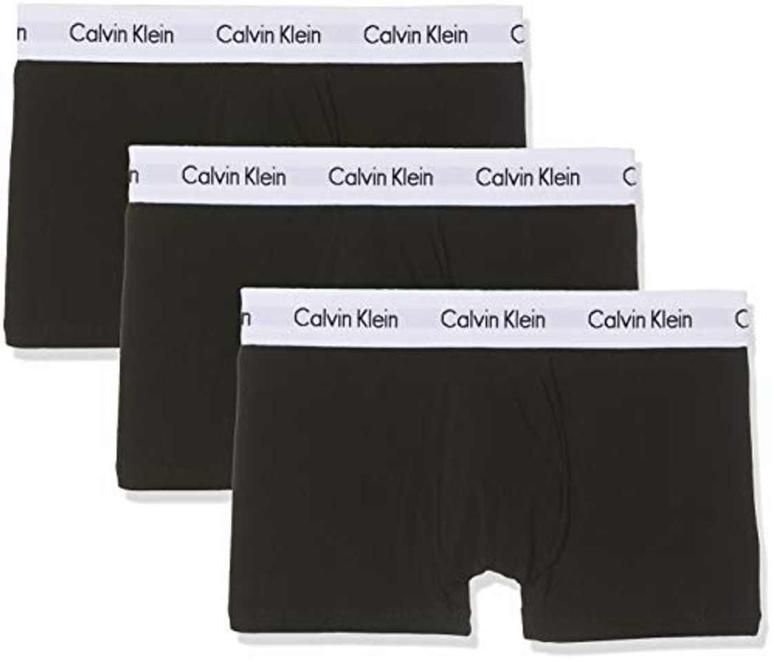 Social Calvin Klein Cotton Stretch Low Rise Trunk, Bóxers para Hombre, Negro