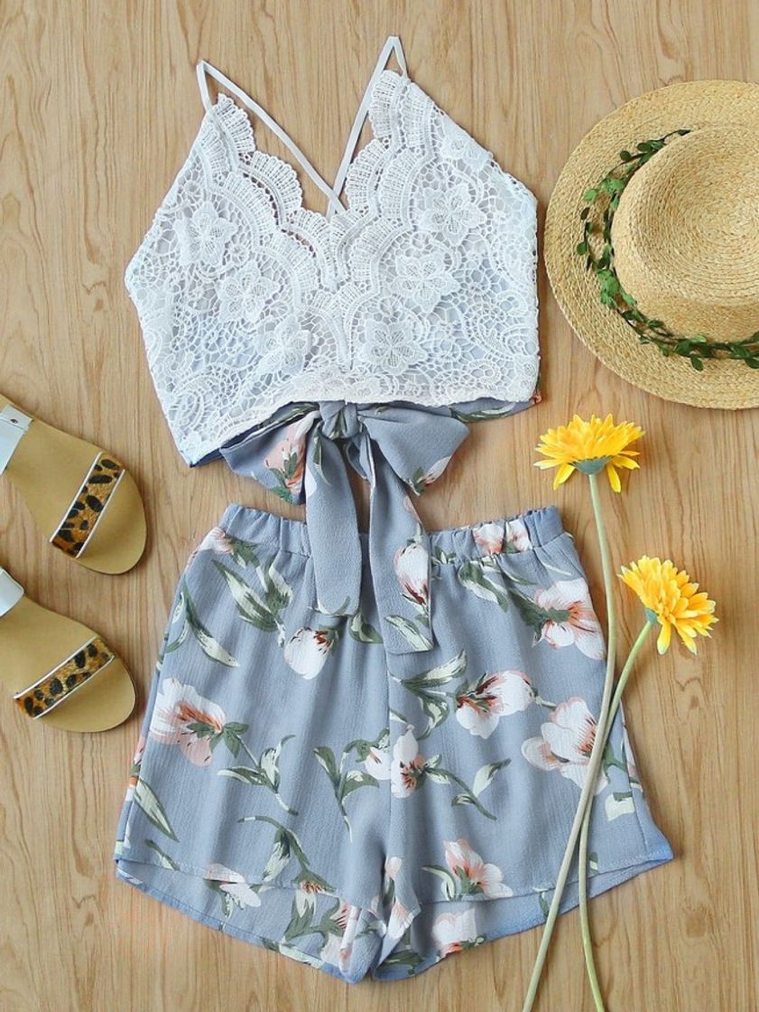 Moda Conjunto de flores 