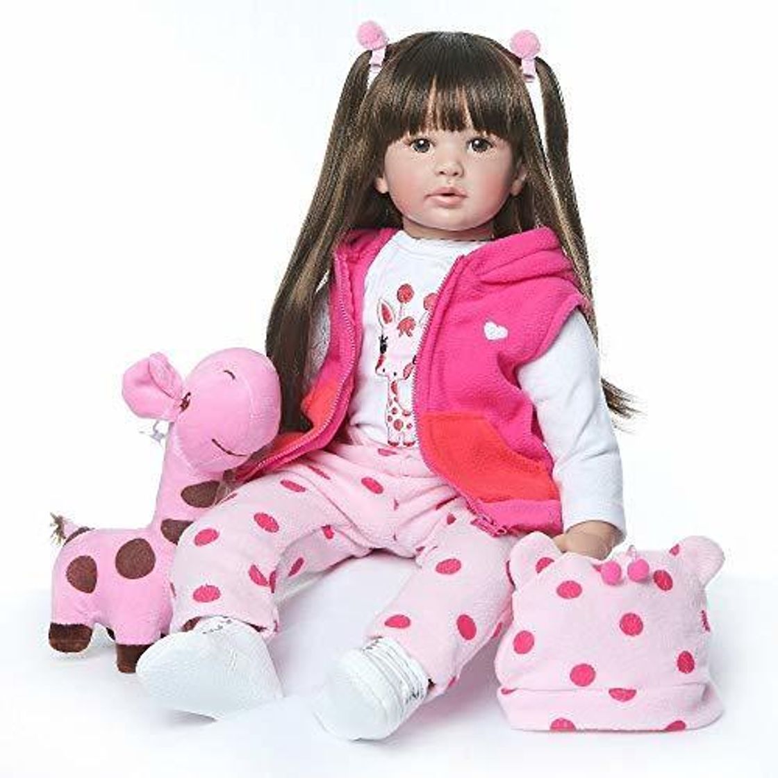 Social Amyove 60cm Boneca Reborn Muñeca de Vinilo de Silicona Suave Muñeca Reborn