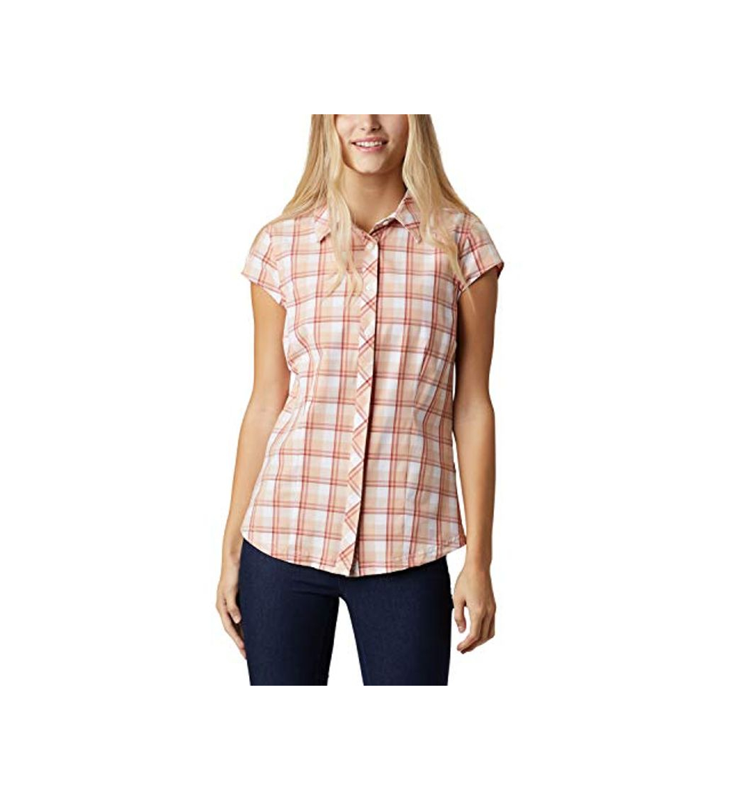 Fashion Columbia Saturday Trail II Camisa de Manga Corta Estampada, Mujer, Rosa