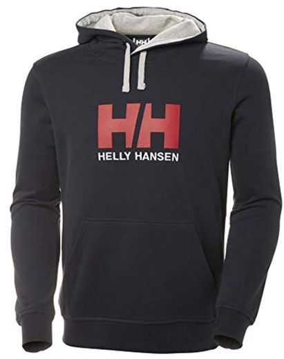 Helly Hansen Logo Hoodie Sudadera Con Capucha, Hombre, Azul