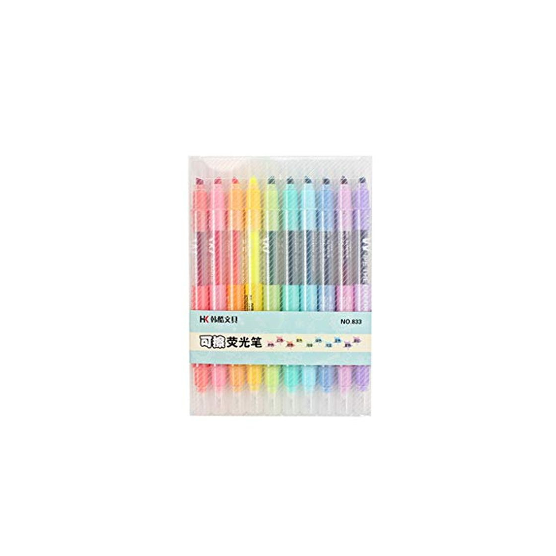 Social Gwxevce 10 Piezas Marcador Marcador de Doble Extremo borrable Tiza en Colores Pastel Marcador Fluorescente líquido Milkliner Color de resaltado