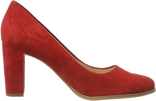 Clarks Kaylin Cara, Zapatos de Tacón para Mujer, Rojo