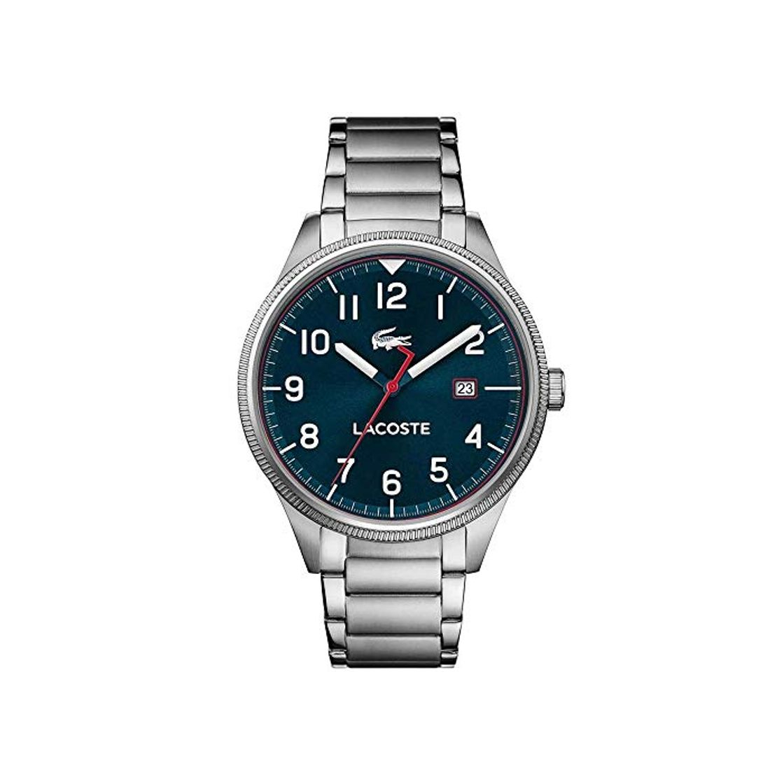 Social Lacoste Reloj Analógico para Hombre de Cuarzo con Correa en Acero Inoxidable