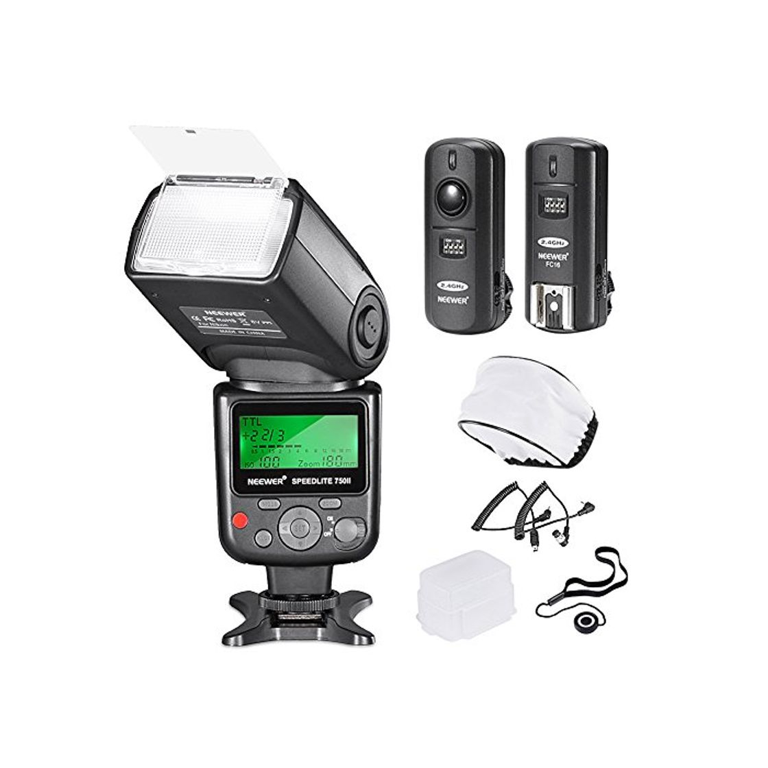 Producto Neewer 750II TTL Flash Speedlite con kit Pantalla LCD para Cámaras Nikon