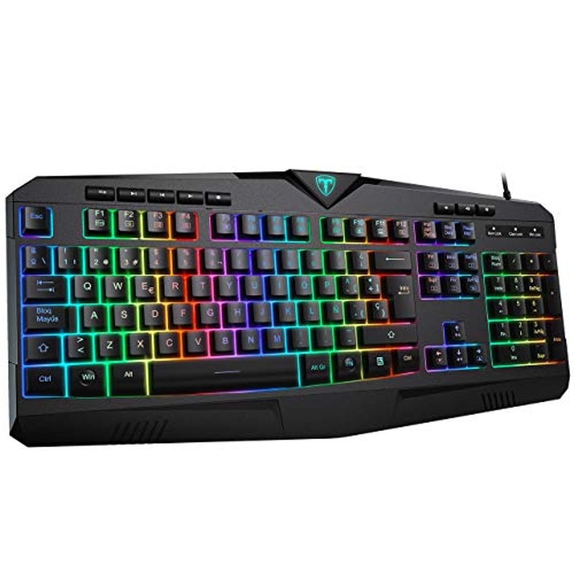 Products VicTsing Teclado Gaming RGB Alambrico Teclado USB, Teclado Español con 8 Teclas