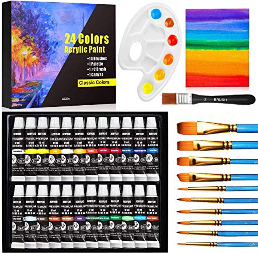 Producto Set de 24 Tubos de Pinturas Acrilicas