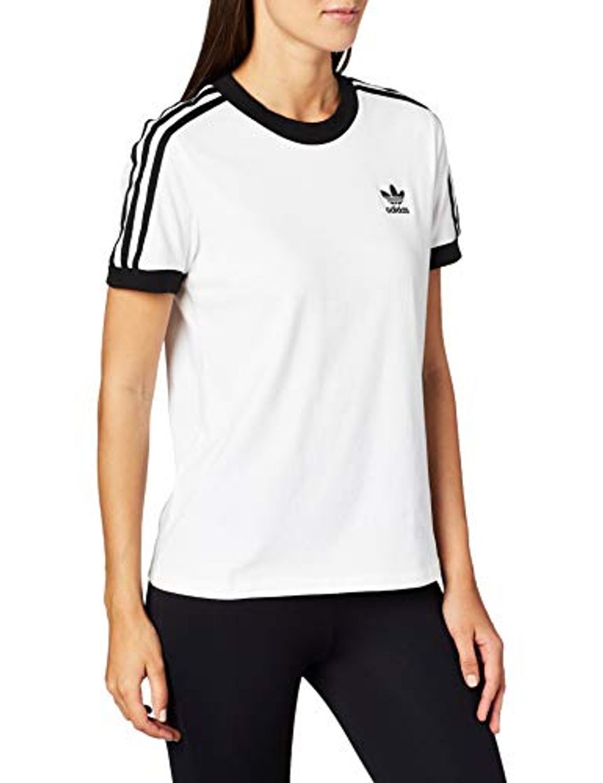 Place adidas 3 Str tee Camiseta de Manga Corta, Mujer, Blanco