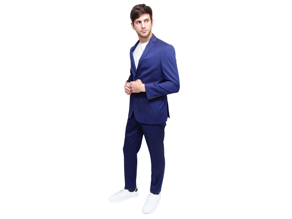 Fashion Traje Daniel Hechter Corte Slim Fit Lana Azul