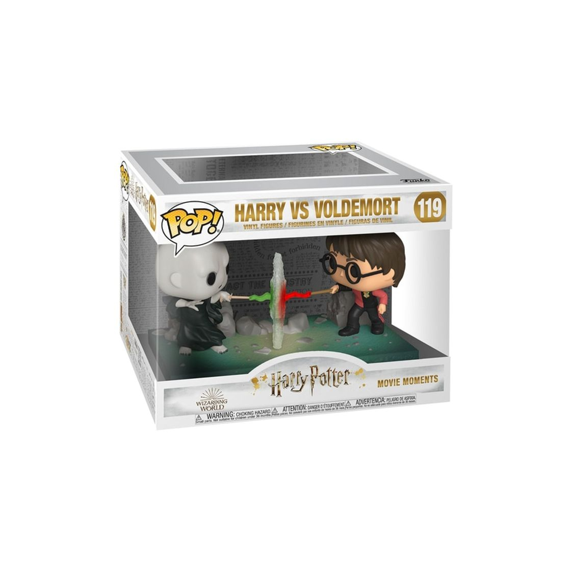 Game Funko- Pop Moment Potter-Harry VS Voldemort Figura Coleccionable, Multicolor