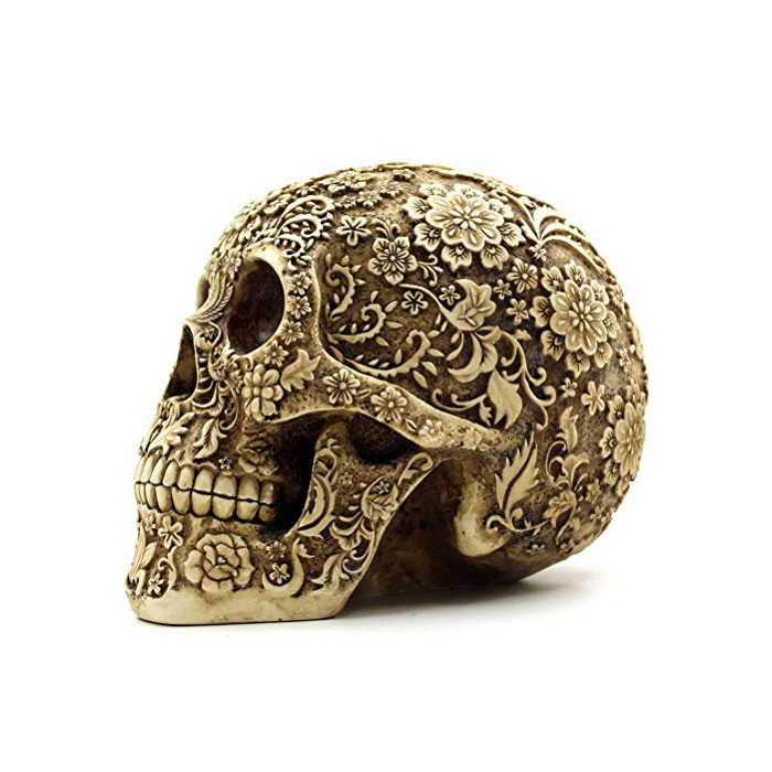 Social OULII Cráneo Humano Modelo Calavera Resina Decoración de Halloween