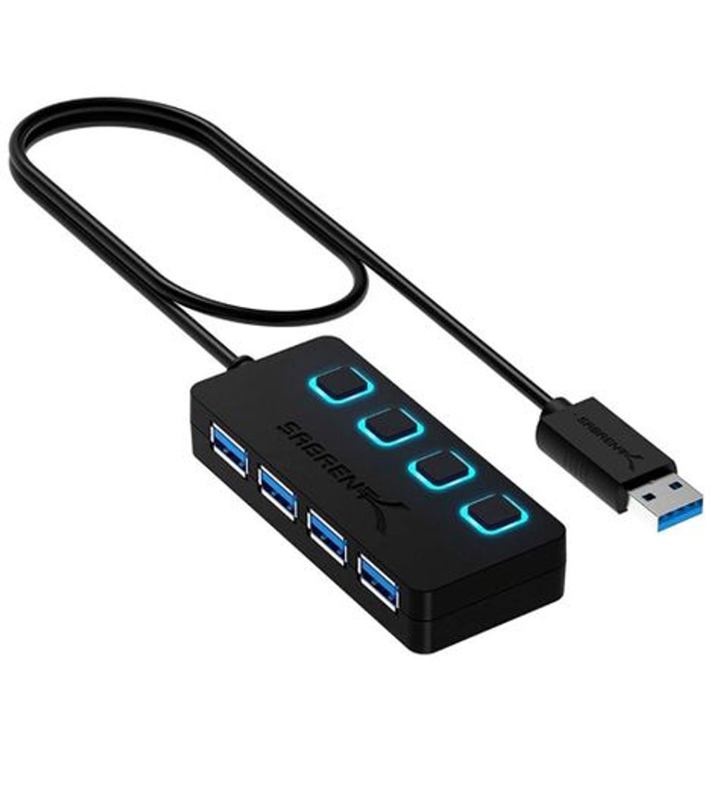 Fashion Sabrent USB de 4 puertos 3.0&nbsp;Hub con interruptores indi