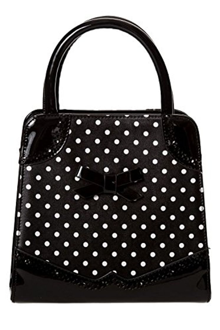 Moda Bolso con manilla superior de Banned Hands Off My con lunares de