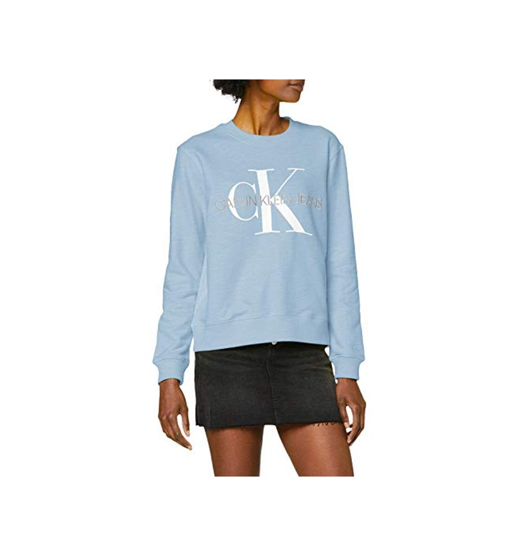 Producto Calvin Klein Vegetable Dye Monogram Crew Neck Sudadera, Azul