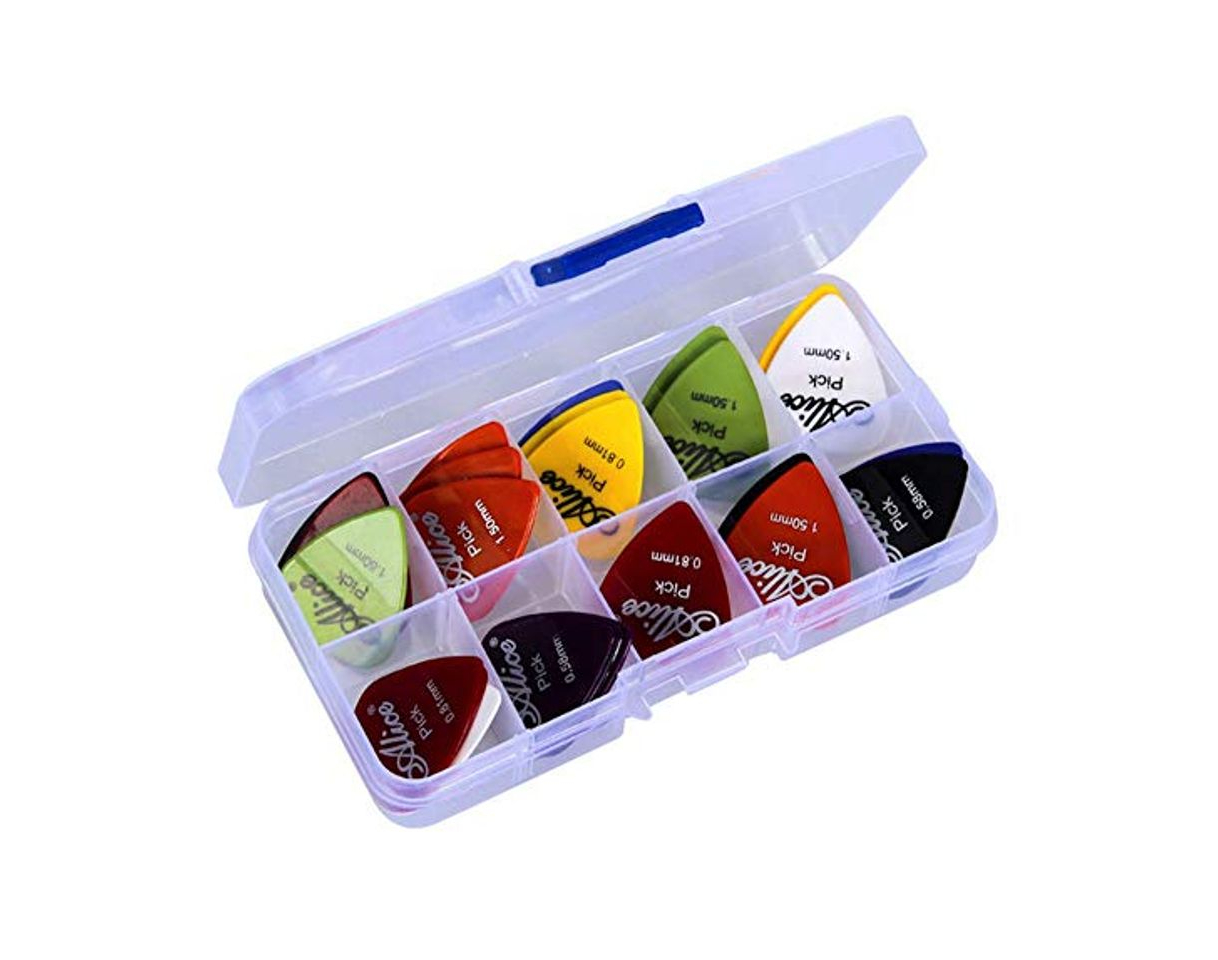 Producto astropick – Caja de 40 púas para guitarra eléctrica, acústica, bajo, o Folk – 6 capas),: 0.58/0.71/0.81/0.96/1.20 y 1.50