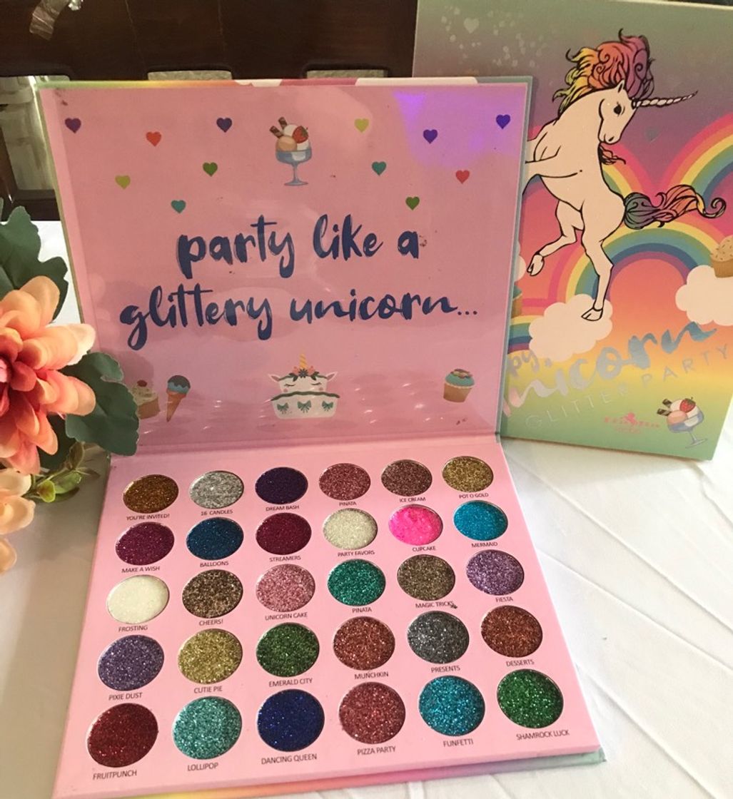 Moda Paleta unicornio glitter