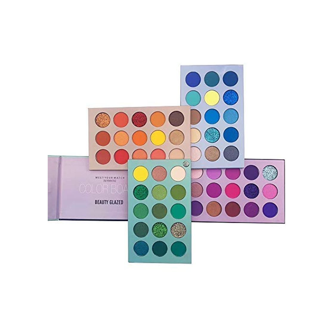 Social Beauty Glazed 60 Color Nuevo maquillaje Paleta de sombras de ojos 4