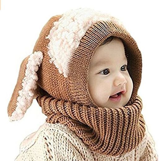 ZZLAY Lovely Baby Winter Hat Bufanda Earflap Hood Bufandas Skull Caps Warm Knit Face Cover Balaclava