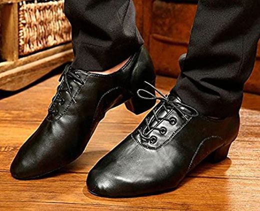 Hombres de Jazz Latina zapatos de baile negro suave parte inferior zapatos