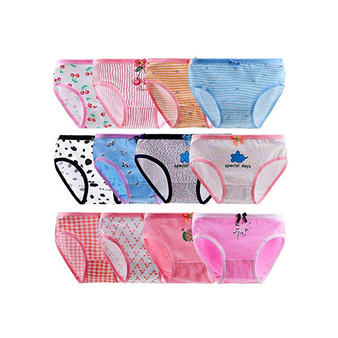 Social Anntry Niños Paquete de 10-12 Calzoncillos Calzoncillos cómodos y Suaves Ropa Interior