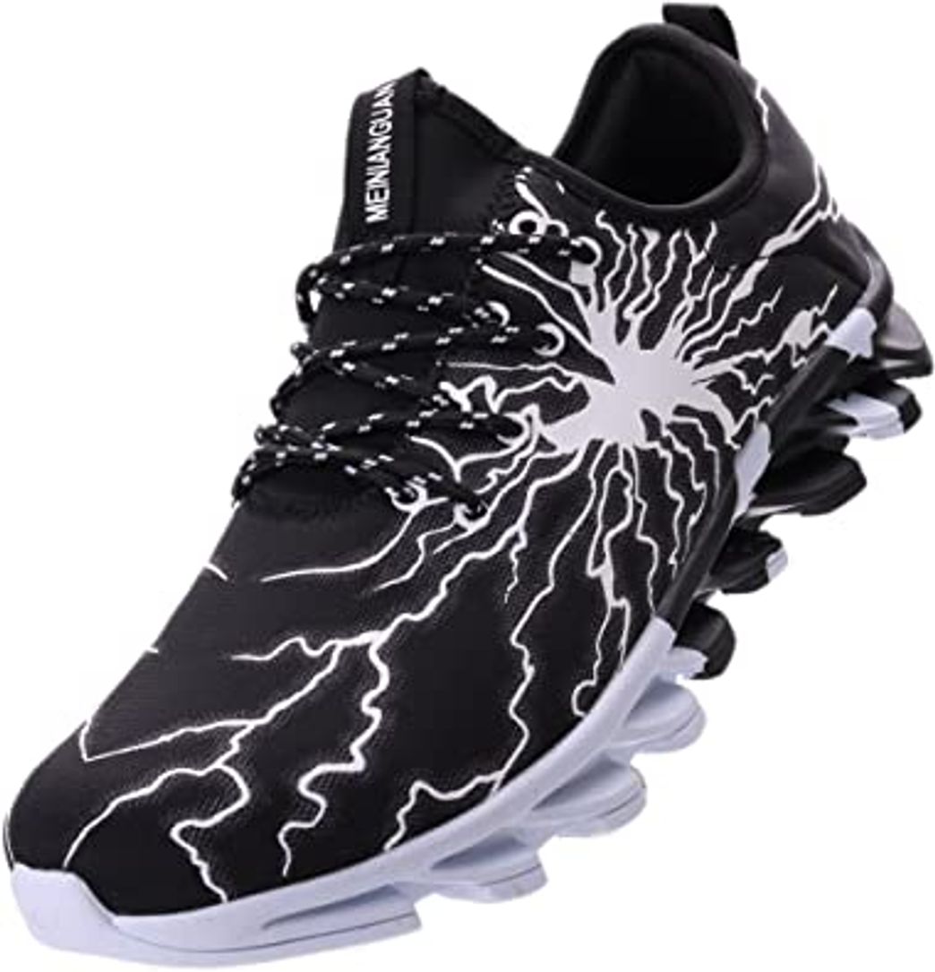 Social BRONAX Zapatos para Correr en Montaña y Asfalto Aire Libre y Deportes Zapatillas de Running Padel para Hombre Blanco Negro 39