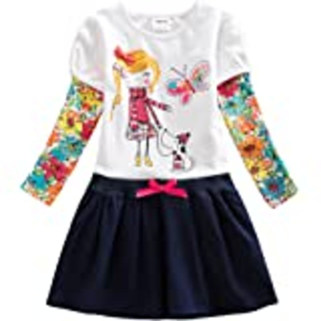 Social VIKITA Vestido Bordado Mariposa Algodón Tulle Tutu Sin Mangas Verano Niñas 2-8
