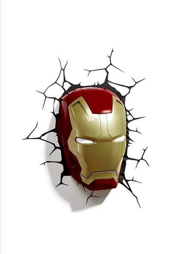 Lámpara Iron Man pared Led 3D
