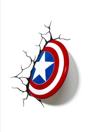 Lámpara Led 3D Escudo Capitán América 