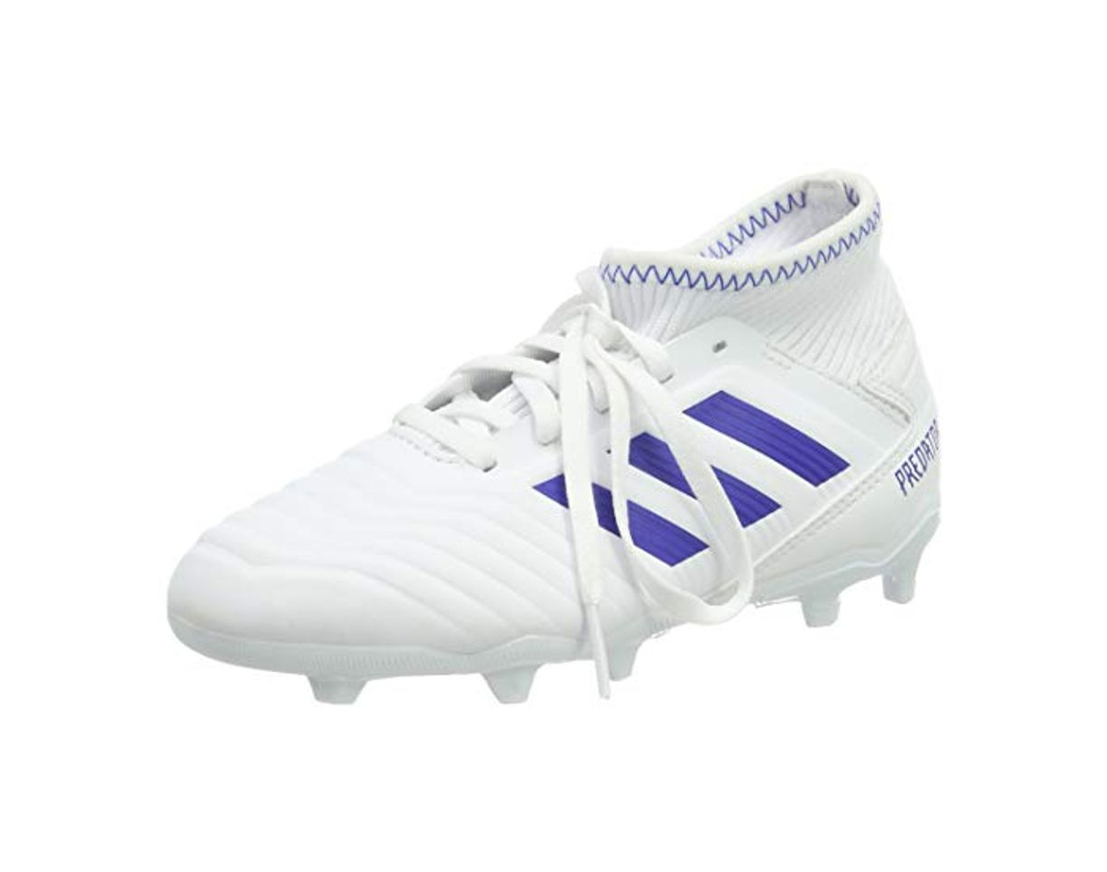 Social adidas Predator 19.3 FG J, Zapatillas de Fútbol para Niños, Blanco