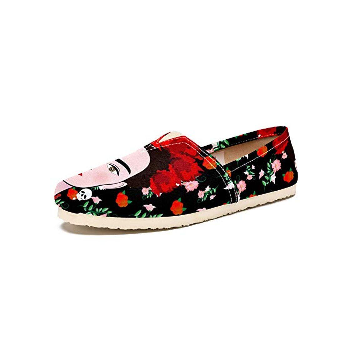 Moda TIZORAX zapatos de mocasín para mujer Frida Kahlo Young hermosa mujer mexicana