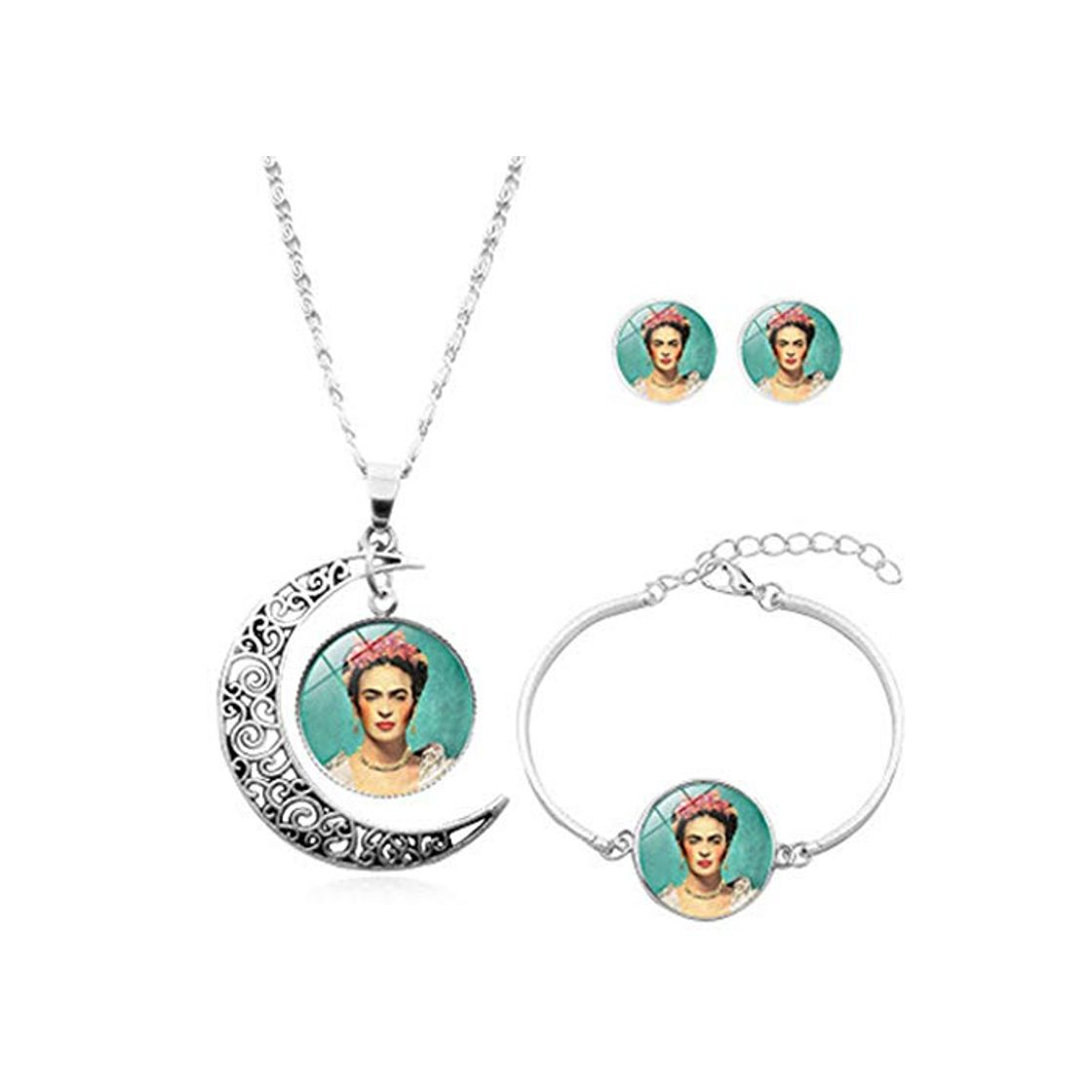 Producto PINKE Collar De Luna Frida Kahlo Juego De Pendientes con Collar Colgante