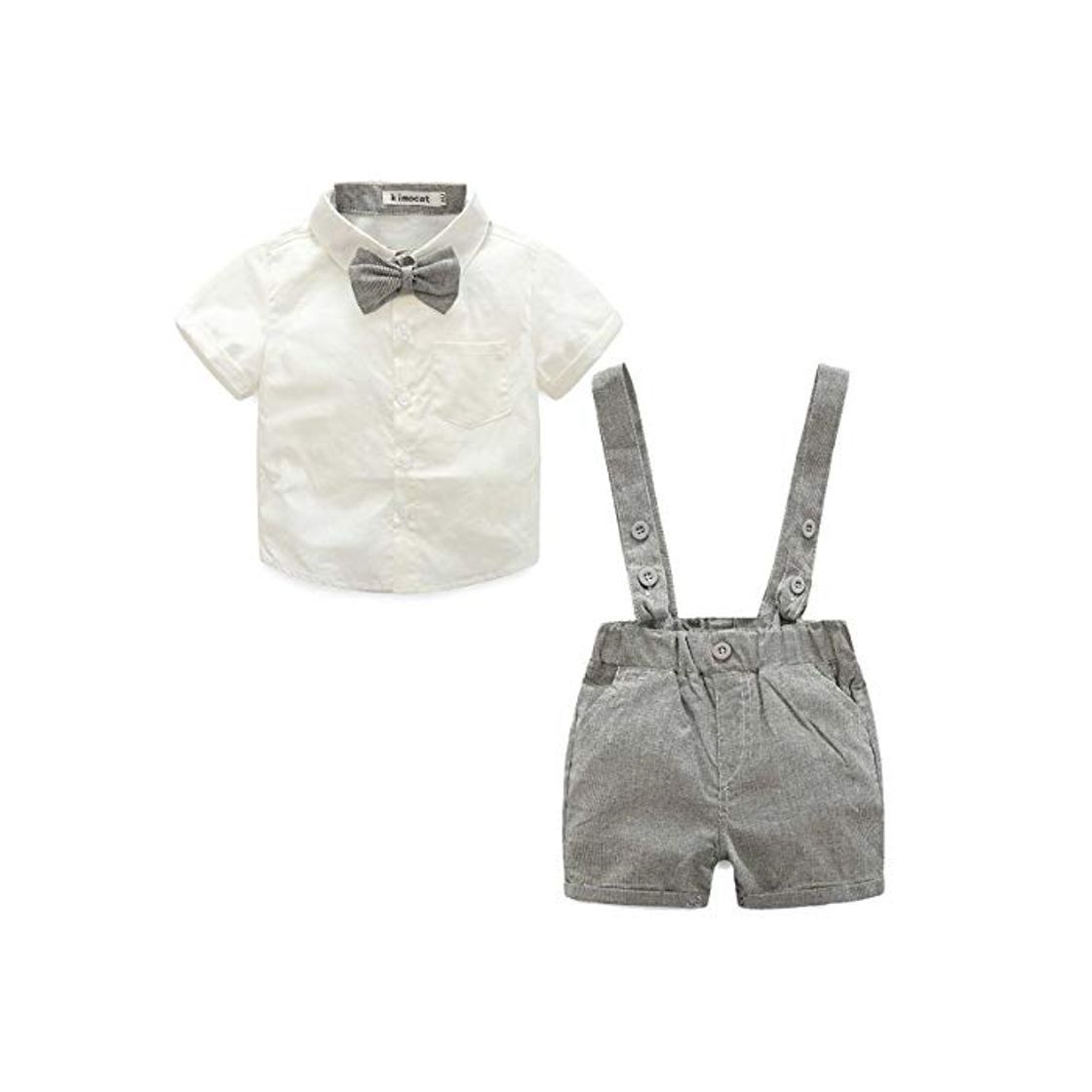 Social LEHOUR Bebés 2Pcs Trajes de Bautizo Camisa Bowtie Top