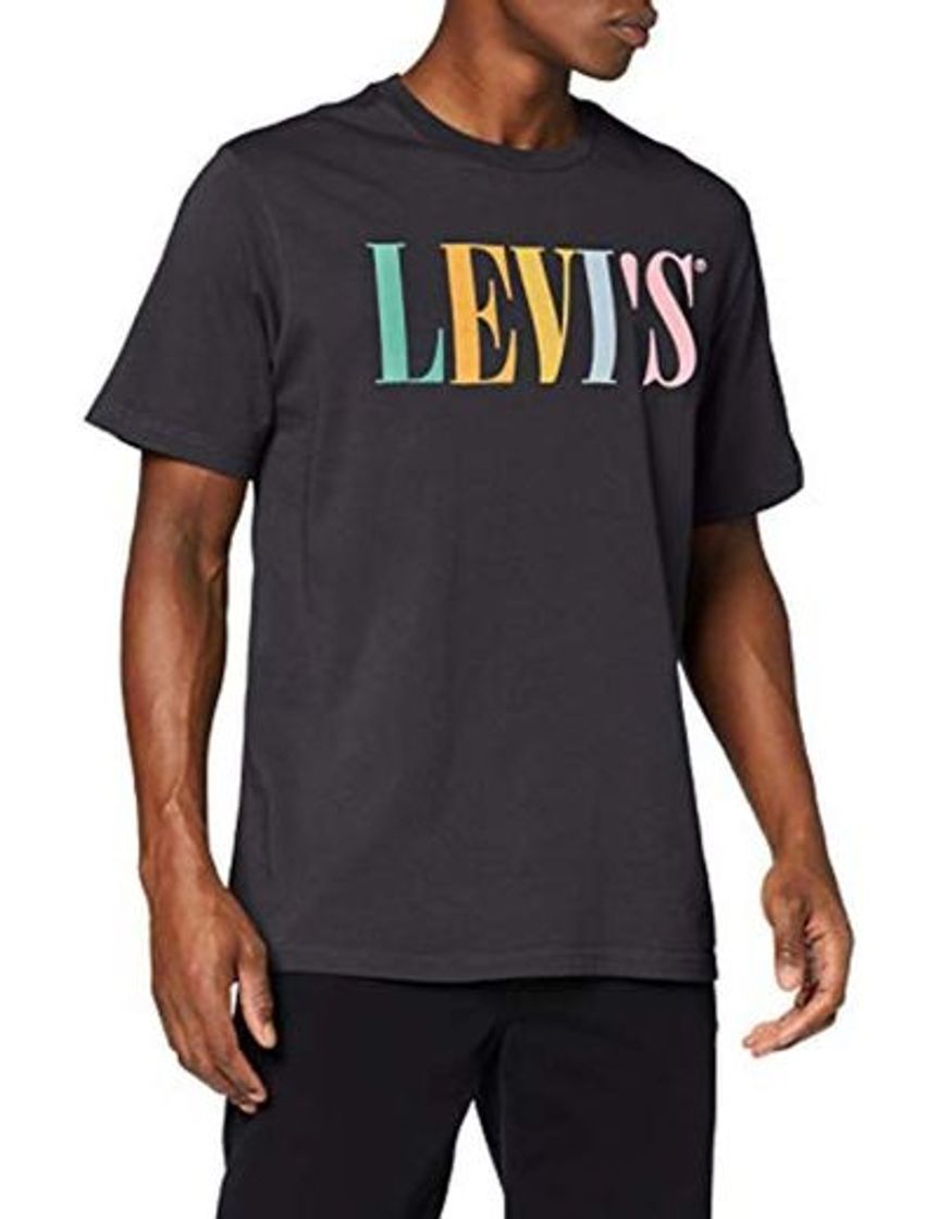 Moda Levi's Relaxed Graphic tee Camiseta, Negro