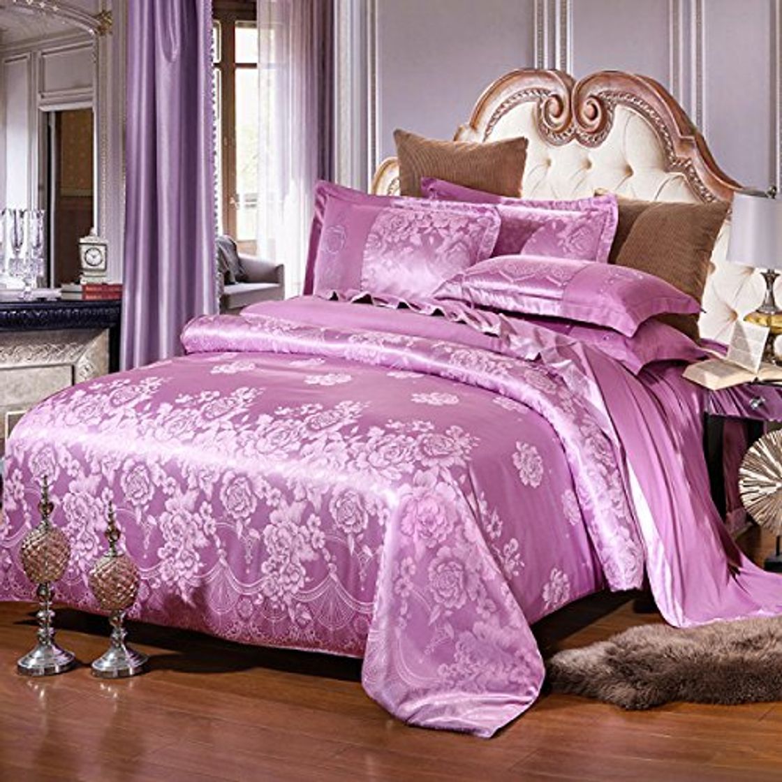 Social Ropa De Cama De Algodón Tencel Satin Cuatro Piezas De Viento Chino