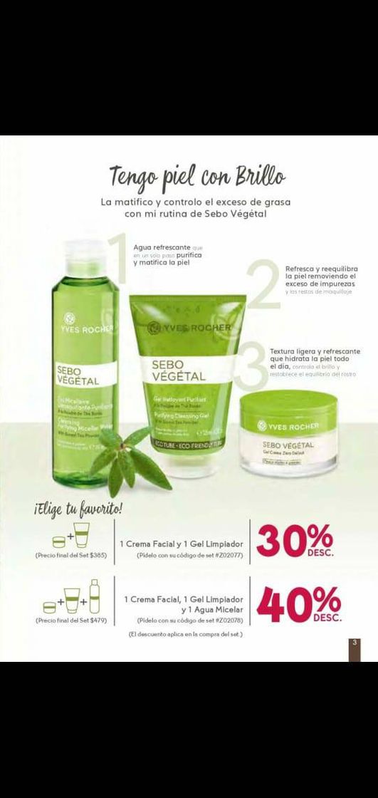 Belleza Yves Rocher – Crema facial Sebo Végétal